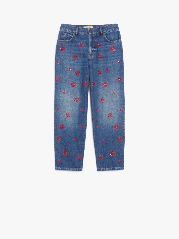 Sequinned denim jeans - NAVY - Max Mara