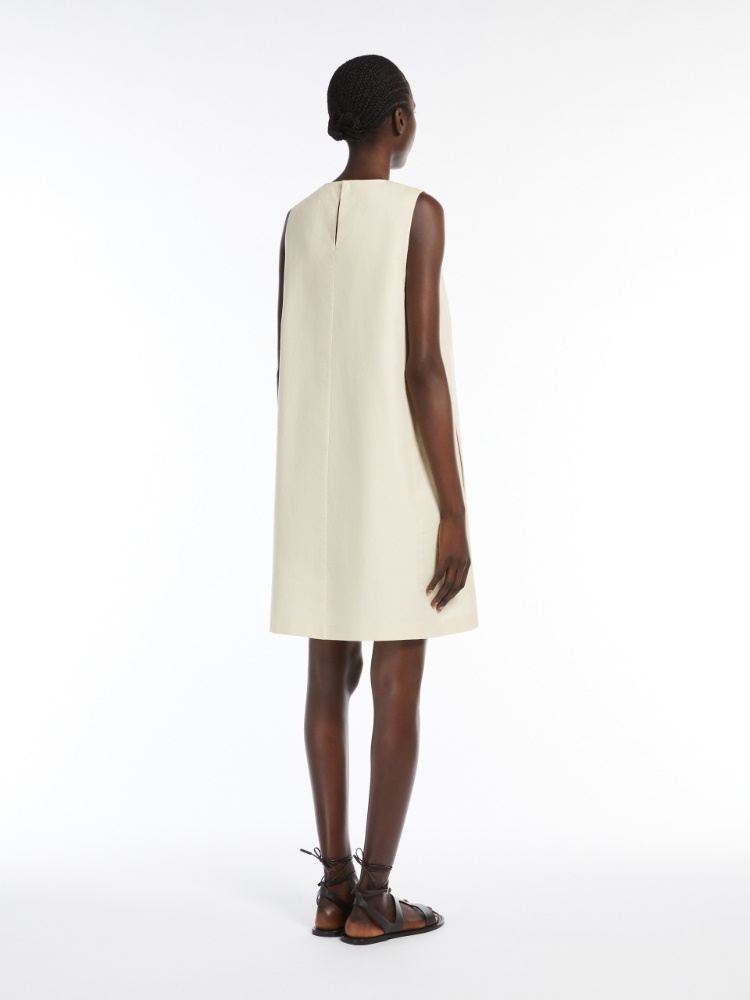 <DONALD>Weekend Max Mara コットンリネンキャンバスドレス 5221015206004-d-
