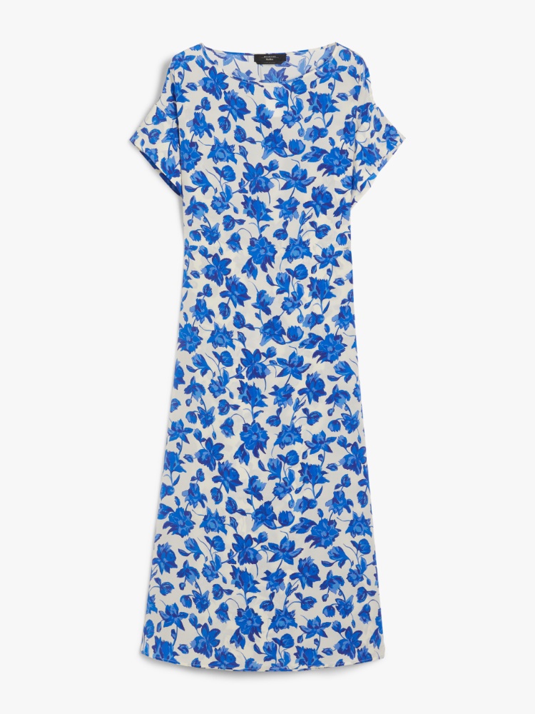 26AW S MAX MARA CHARLOTTE Printed crepe de chineドレス Printed crepe de chine dress, white | Weekend Max Mara