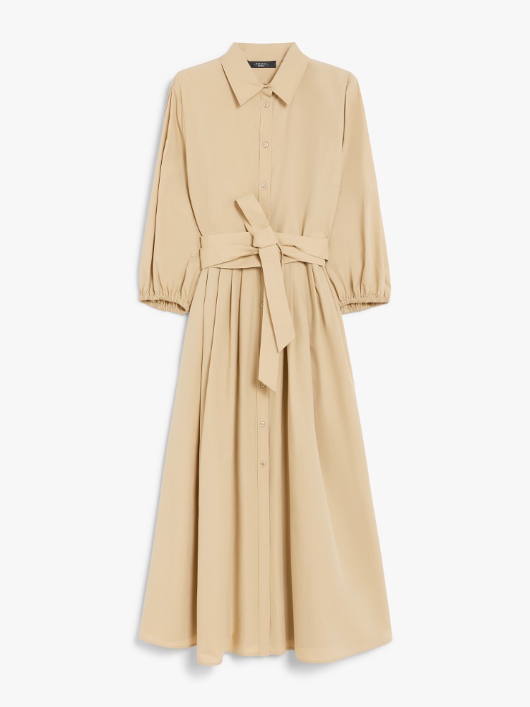 Cotton shirt dress, sand | 