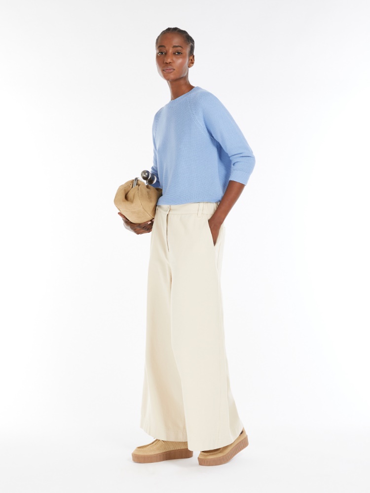 Weicher Pullover aus Baumwollgarn - HIMMELBLAU - Max Mara - 2