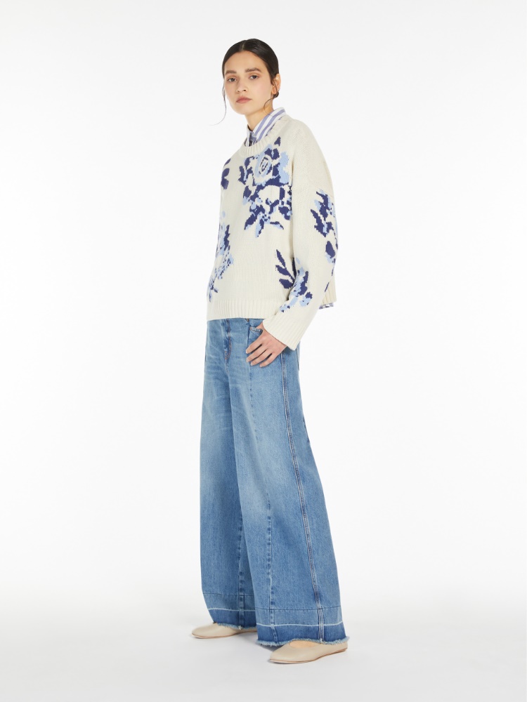 WEEKEND MAX MARA [ビーテ]コットン シガレット パンツ VITE Stretch cotton cigarette trousers, sand | Weekend Max Mara