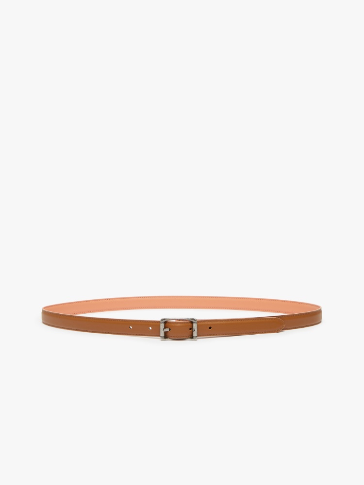 Double-sided leather belt, pink | 