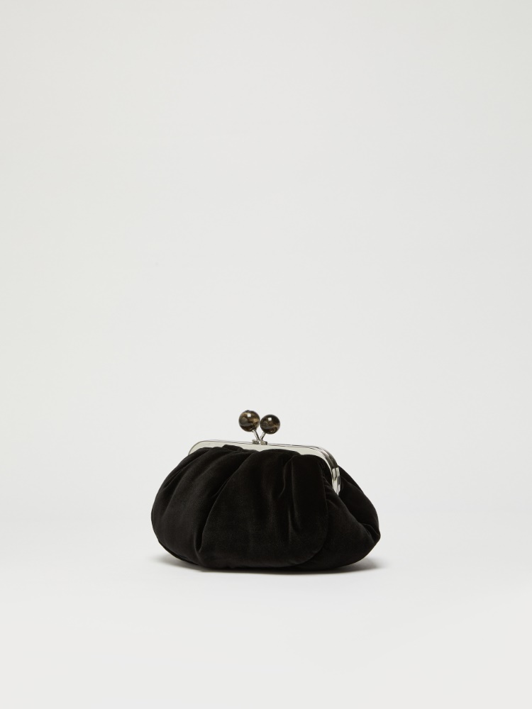 Small velvet Pasticcino Bag, black | 