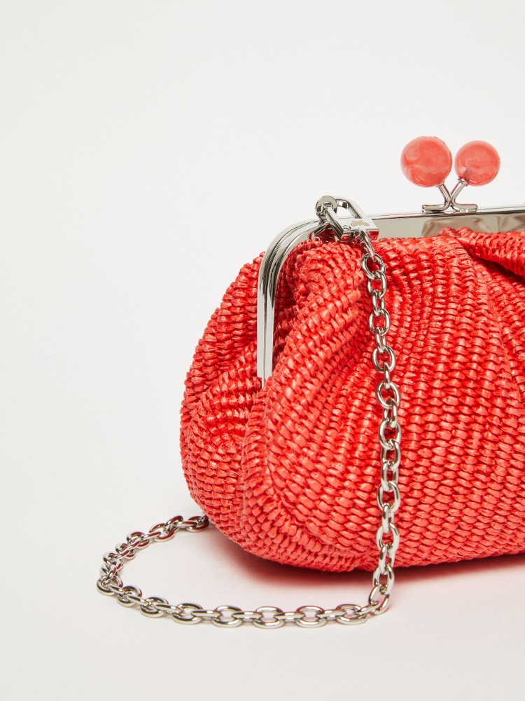 *関税送料込み*Weekend Max Mara◆Lecitopvバッグ Small raffia-effect Pasticcino Bag, red |