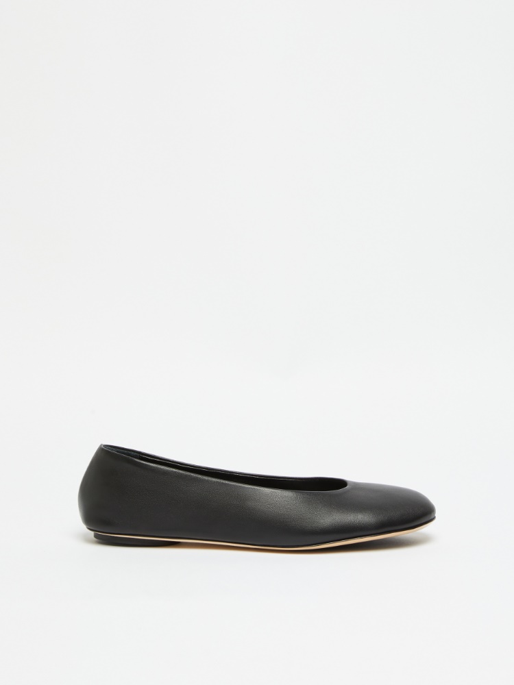 Nappa leather ballet flats - BLACK - Max Mara