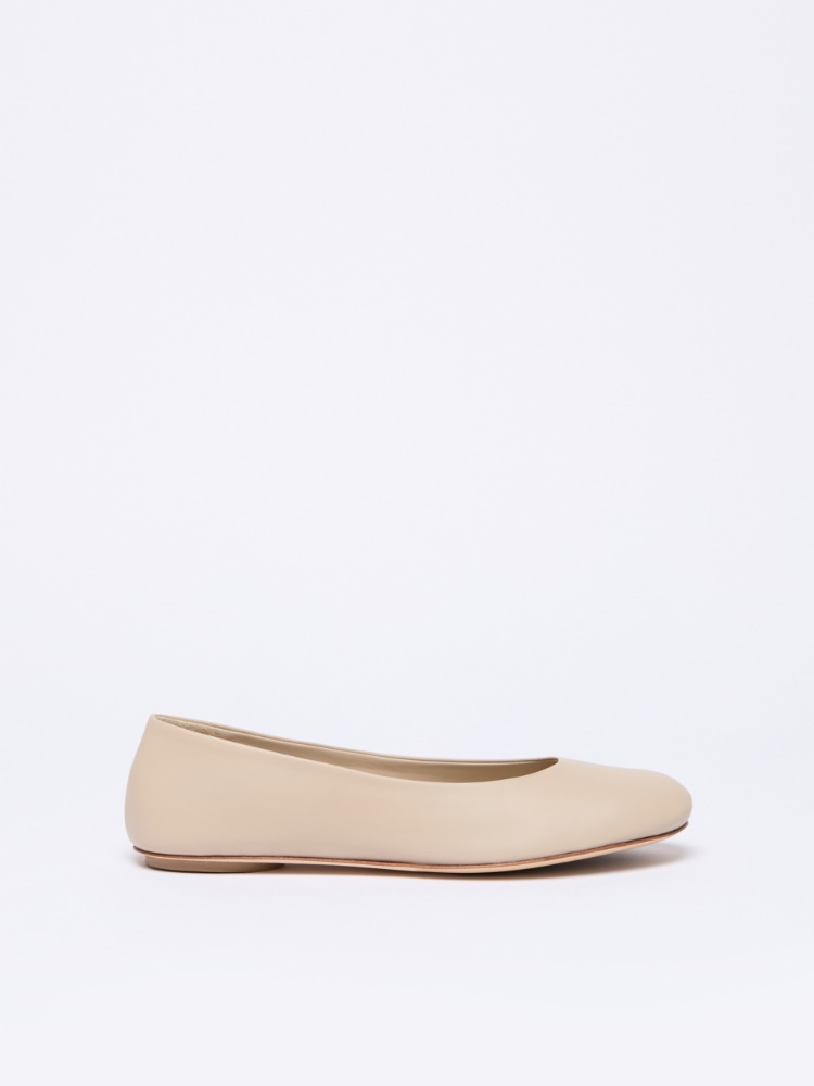 Nappa leather ballet flats - SAND - Max Mara