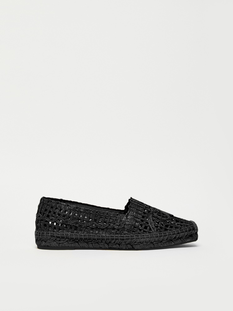 Raffia-effect espadrilles - BLACK - Max Mara