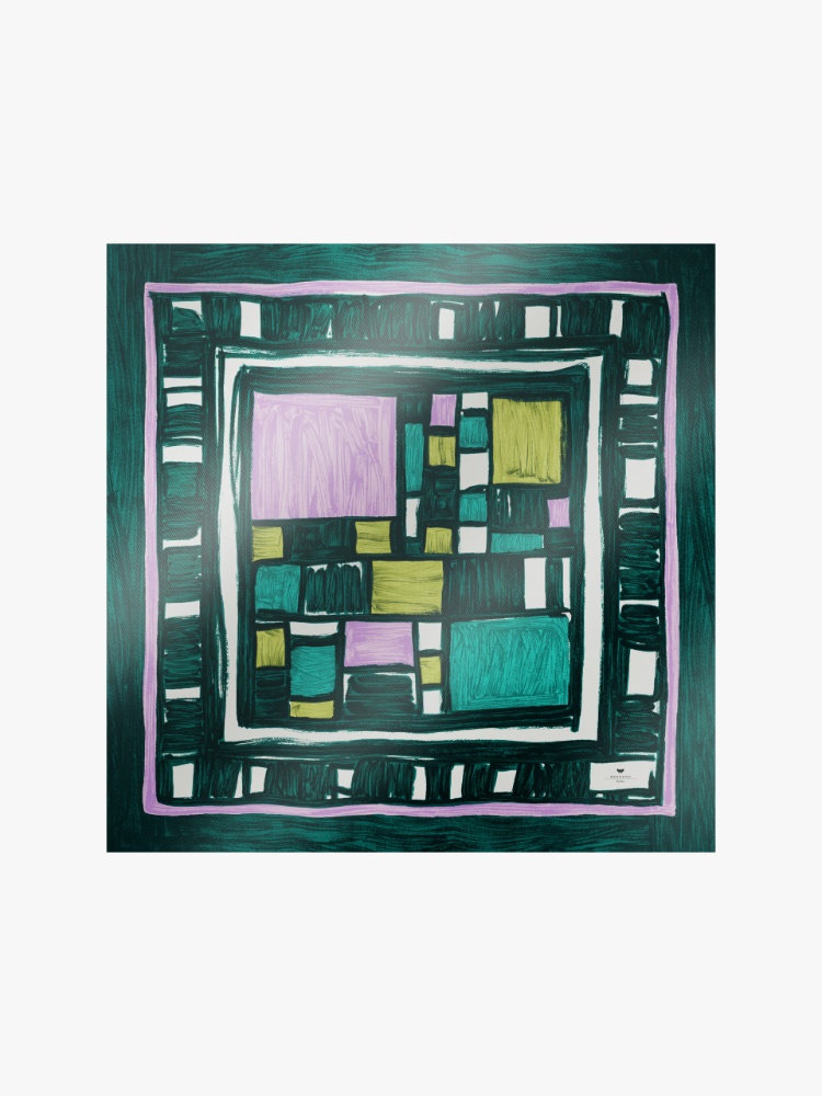 Printed silk twill foulard - KAKI - Max Mara