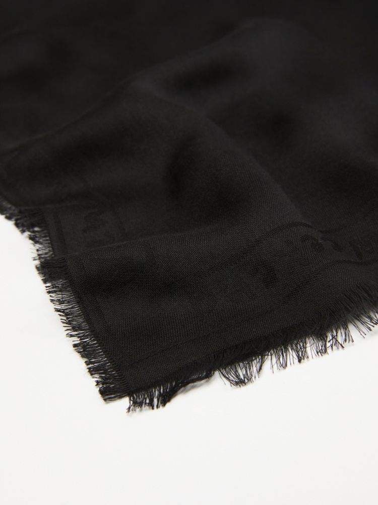 【関税＆送料込み】Max Mara Falda Scarf Foulard scarf black | Max Mara