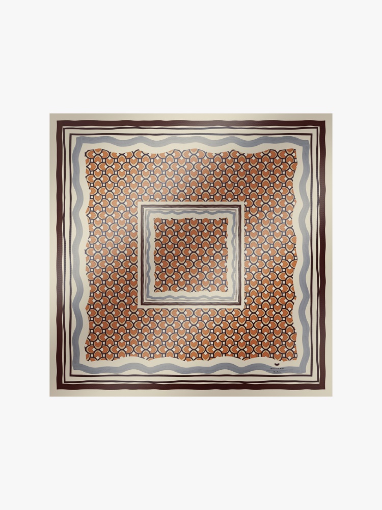 Printed silk twill foulard - HAZELNUT BROWN - Max Mara