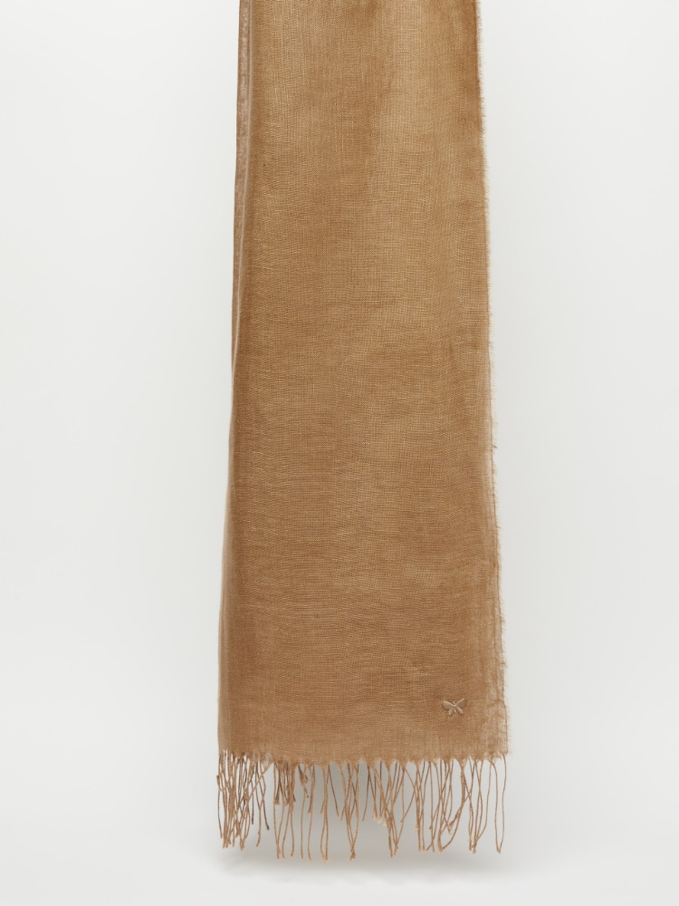 Linen stole - CAMEL - Max Mara