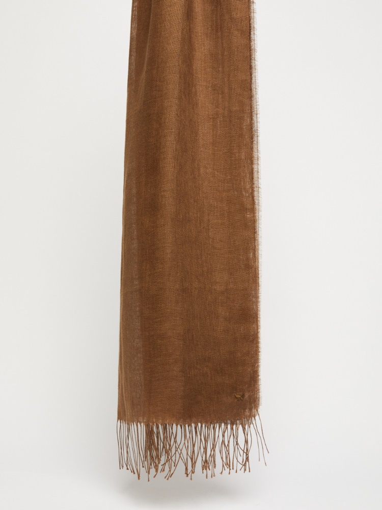 Linen stole - BROWN - Max Mara