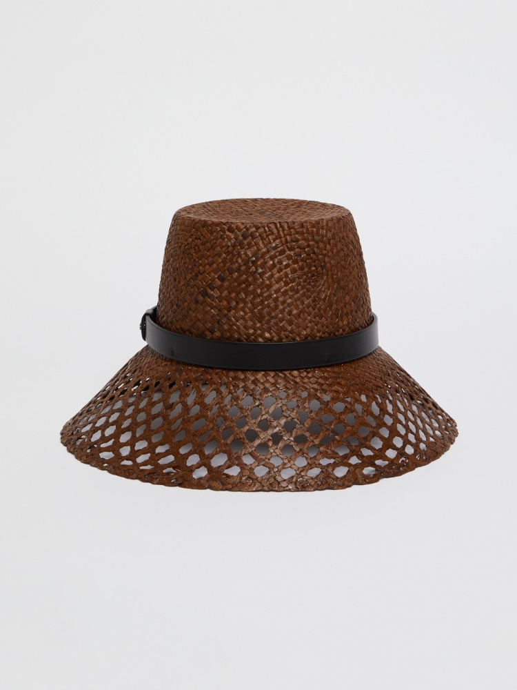 Perforated raffia hat - BROWN - Max Mara