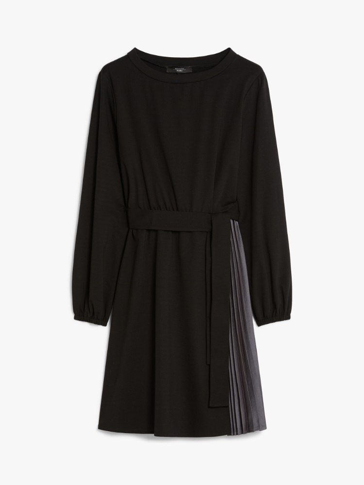 <RIVIERA>Weekend Max Mara ミラノステッチジャージードレス Milano-knit jersey midi dress, black |