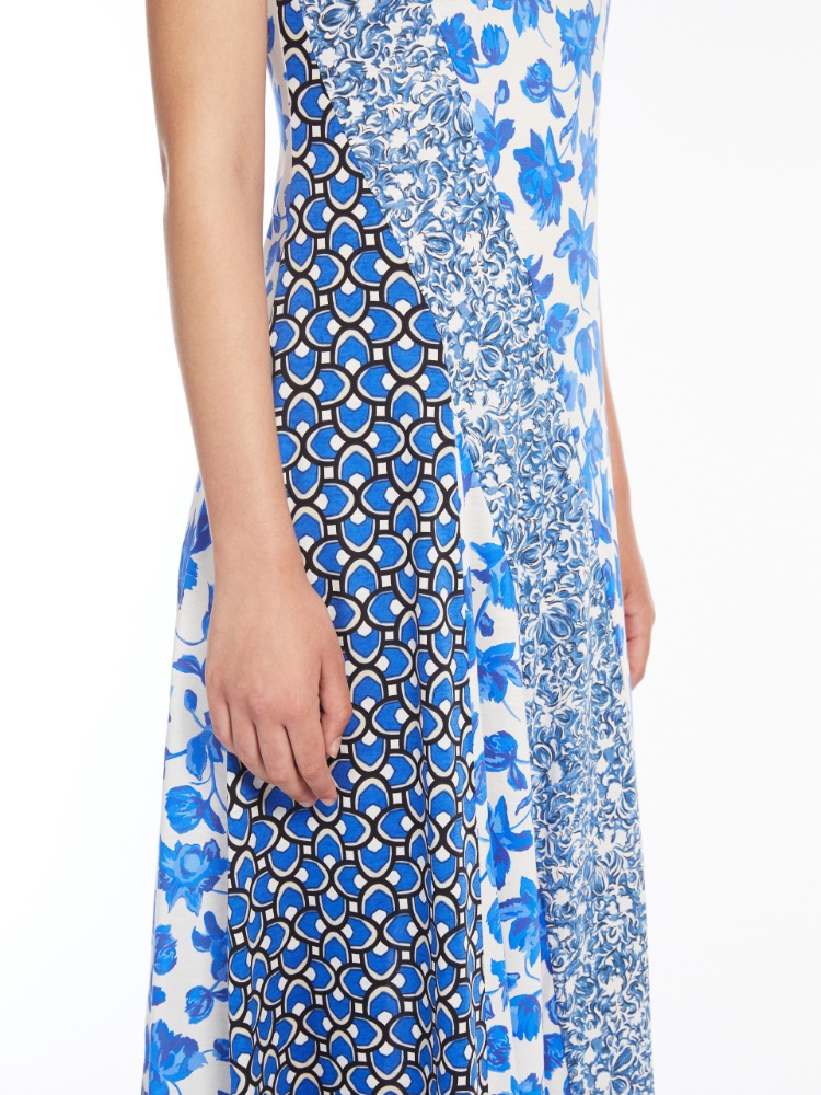 ☆WEEKEND MaxMara☆ プリントジャージードレス CUBANO Printed jersey dress, cornflower blue |