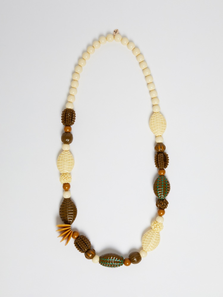 Collier ethnique en résine - VERT OLIVE - Max Mara