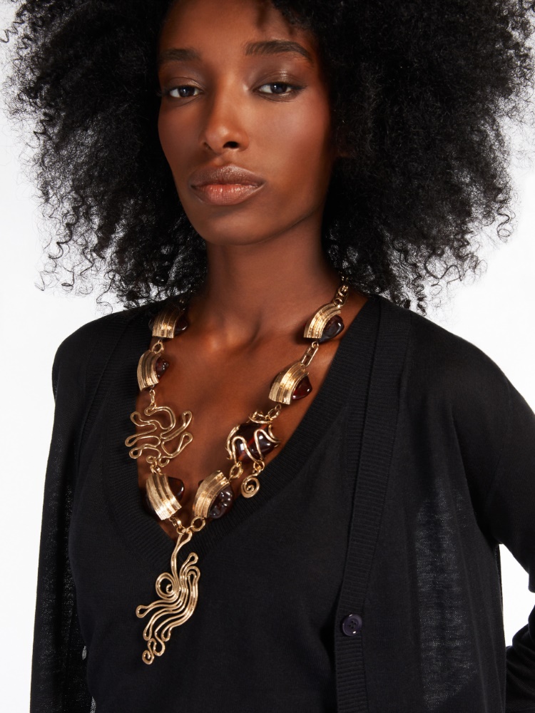 Halskette aus Metall und Kunstharz - GOLD - Max Mara - 2