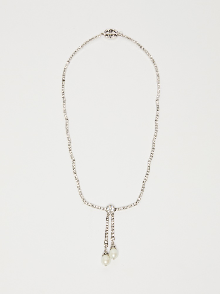 Halskette Tennis mit Strasssteinen - SILBER - Max Mara