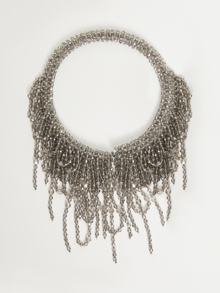 Necklace adorned with cascading beads - DARK GREY - Max Mara