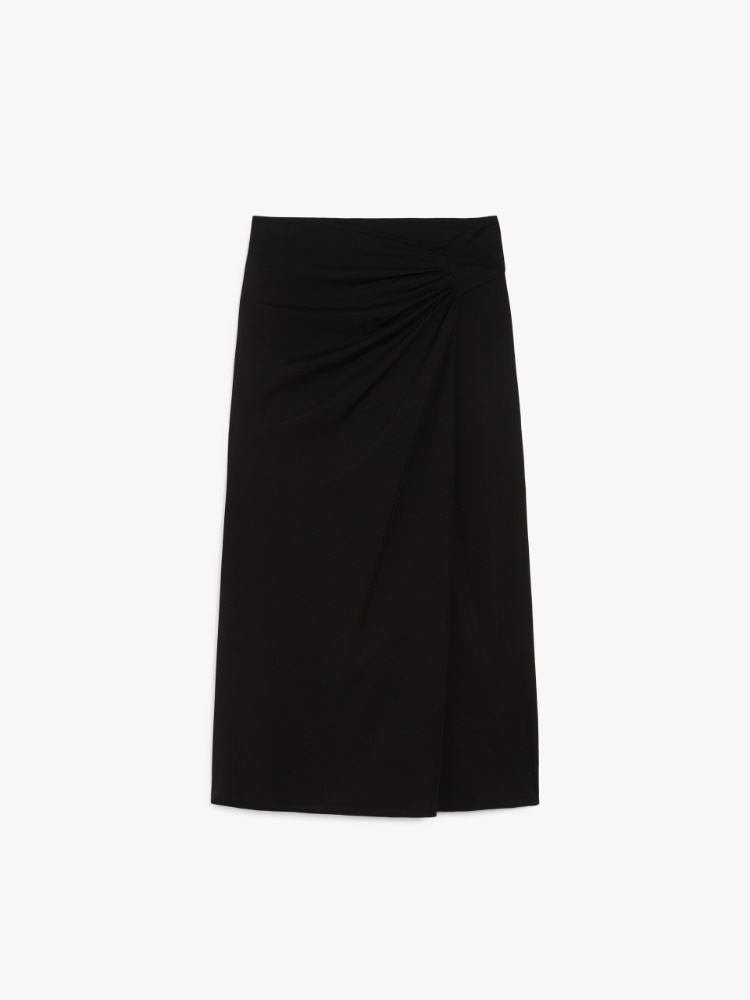 【Weekend Max Mara】MEMO◆ジャージー ミディスカート メモ] ジャージー ミディ スカート, black | 