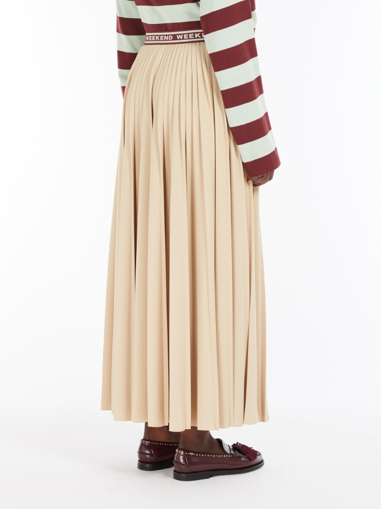 スカート Max Mara Luisa Long Pleated Skirt In Beige Crepe Luisa pleated midi skirt in neutrals - Max Mara | Mytheresa