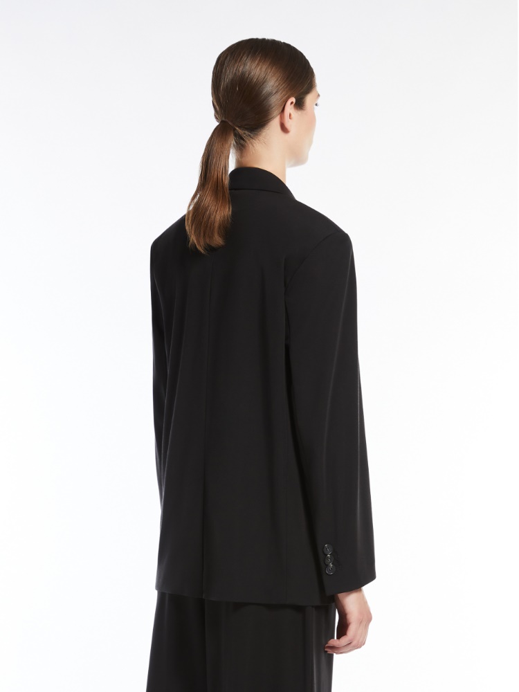 Max Mara☆シングルブレスト長袖ブレザー エバノ] シングルブレスト ジャージー ブレザー, black | 