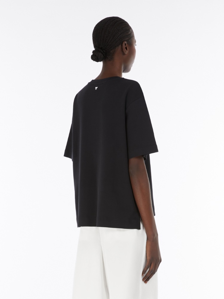 [ムルティD] オーガニック コットン ジャージー Tシャツ - BLACK - Max Mara - 3