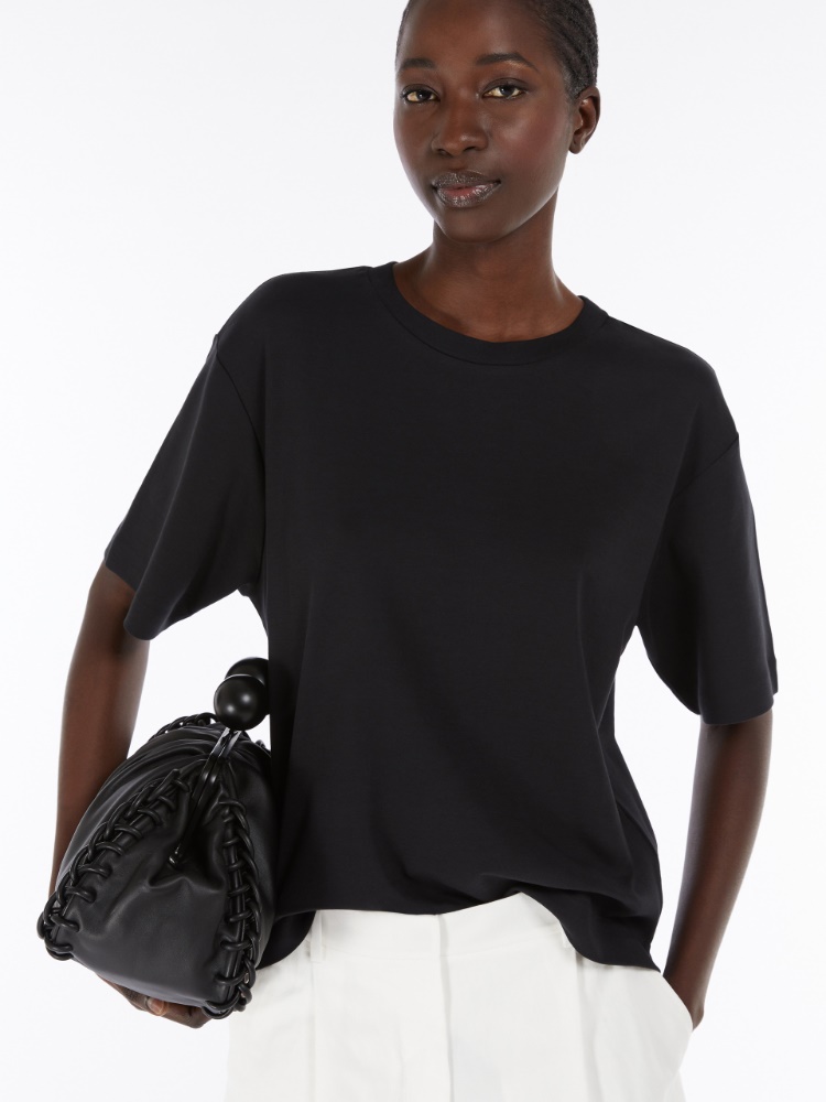 [ムルティD] オーガニック コットン ジャージー Tシャツ - BLACK - Max Mara - 4