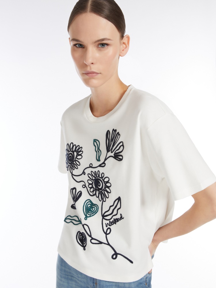 Weekend Max Mara レッコ オーガニック コットン Tシャツ LECCO レッコ] オーガニック コットン Tシャツ, white | 