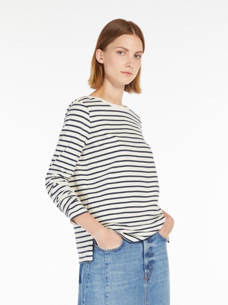 Organic cotton jersey T-shirt, ivory | 