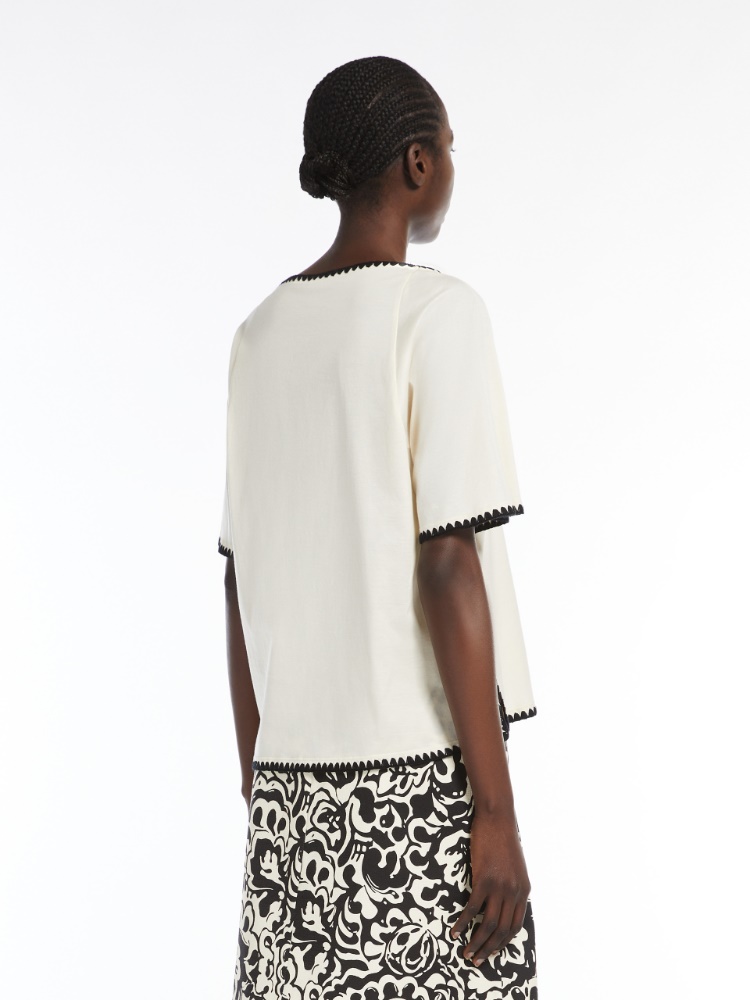 VIP【送料関税込】MAX MARA EMBROIDERED COTTON TOP Embroidered tops | Max Mara