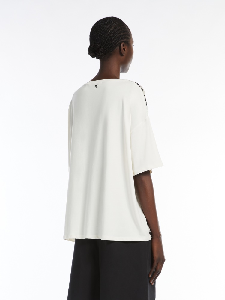 Tシャツ・カットソー MAX MARA Time silk reversible top 5971025206003-y-