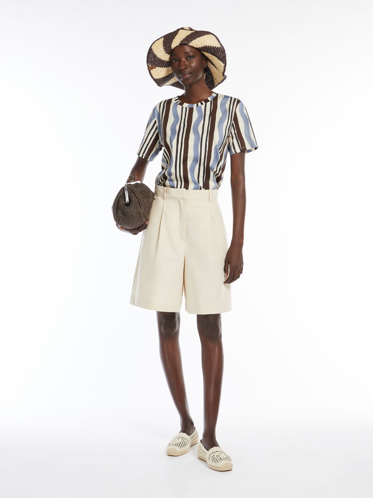 Printed jersey T-shirt + LIGHT BLUE - Max Mara