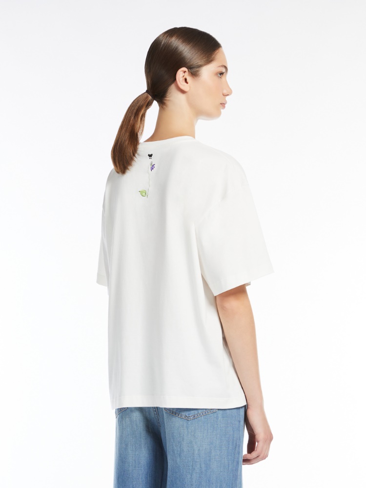 Oversized cotton T-shirt, white | 
