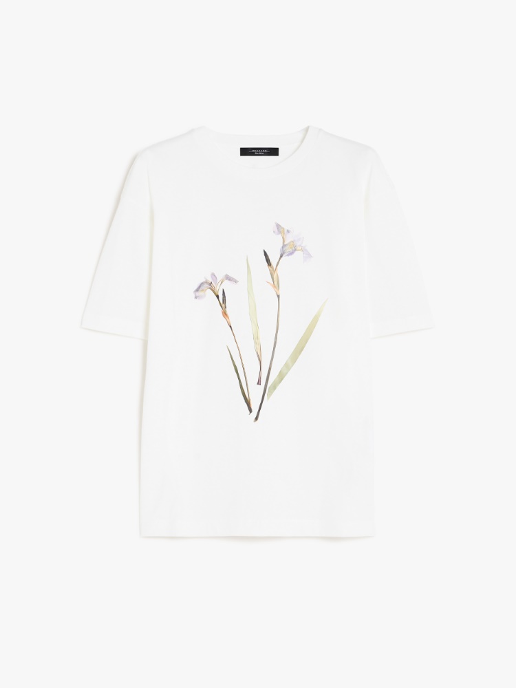 Oversized cotton T-shirt, white | 