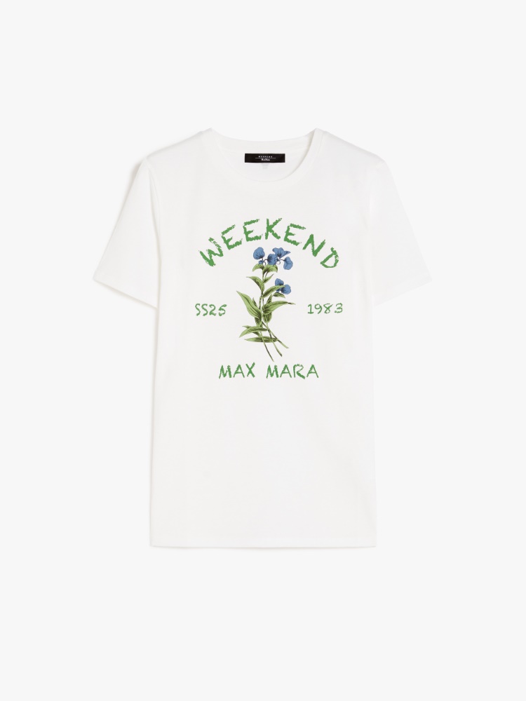 テイエラ] コットン プリント Tシャツ, white | 