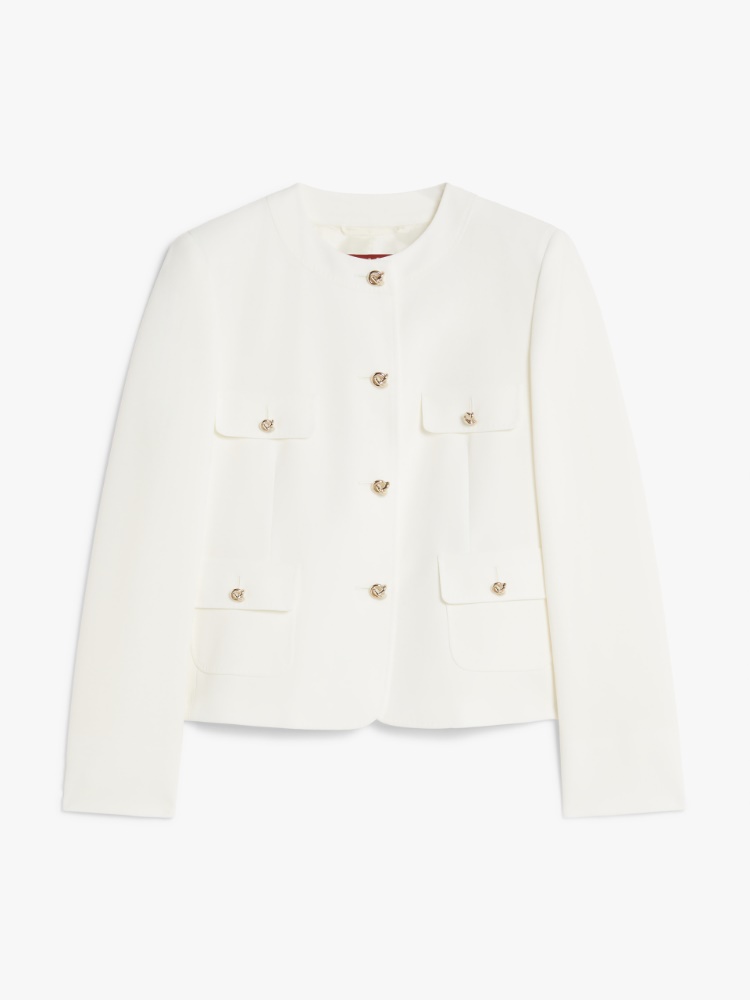 Cropped cady jacket - WHITE - Max Mara
