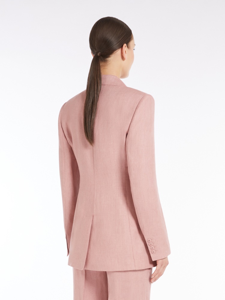 24PF new/Max Mara Radiceテデジャケット Jacket Pink Faded linen blazer, pink | 