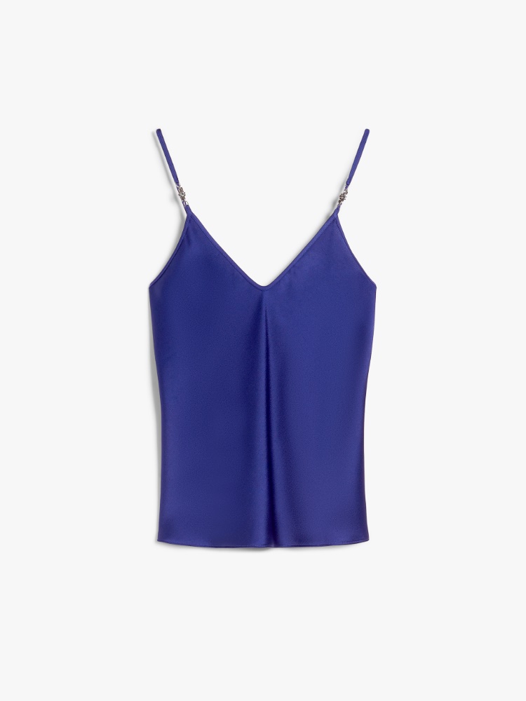 Envers satin camisole top - BLUE PURPLE - Max Mara