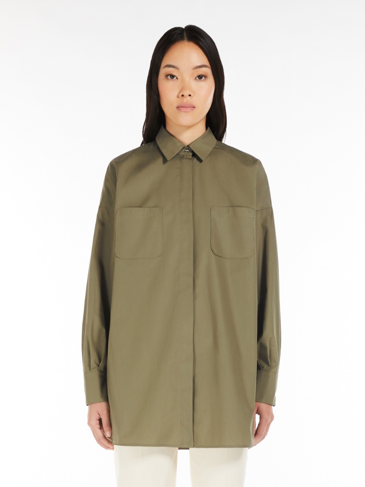 Tシャツ・カットソー Max Mara SS24 NOLA ORGANDY SHIRT (2411111023600 001 KHAKI) Max Mara SS24 NOLA ORGANDY SHIRT (2411111023600 003 BLACK