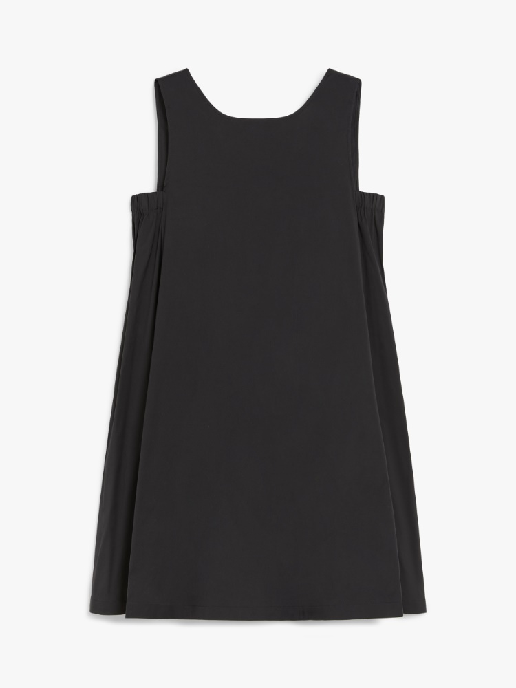 Poplin A-line dress - BLACK - Max Mara