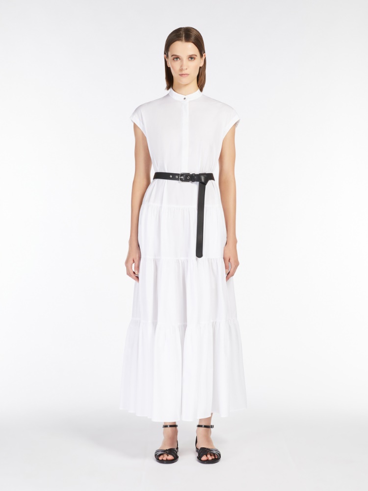 【関税＆送料込み】Max Mara 'Bora' Dress MAX MARA STUDIO Dress A-line White Cotton Sleeveless Maxi