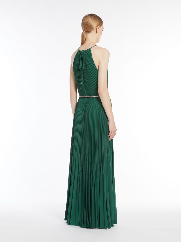 Sable georgette dress, emerald | 