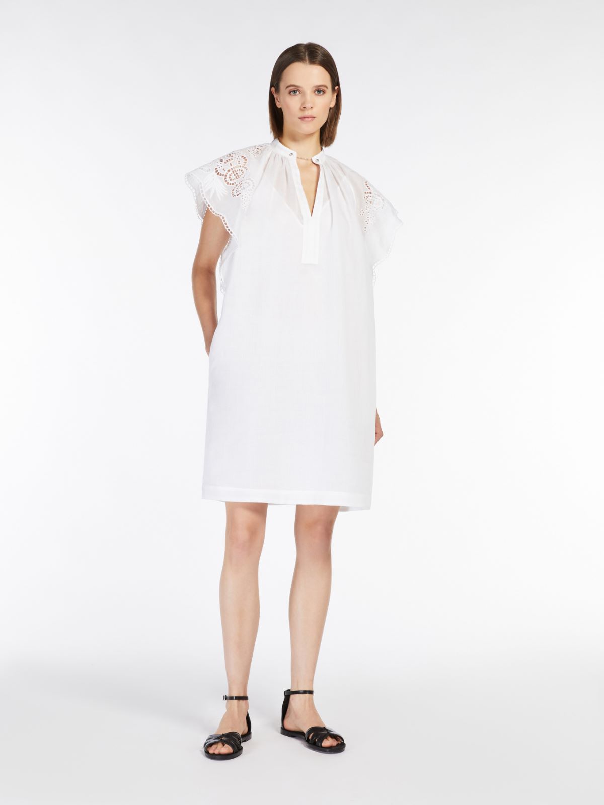【関税&送料込】Max Mara White ette Calmi Long Dress Max Mara White Georgette Calmi Long Dress | italist, ALWAYS