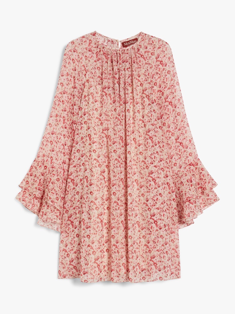 Kleid aus bedruckter Georgette, make up nude | 