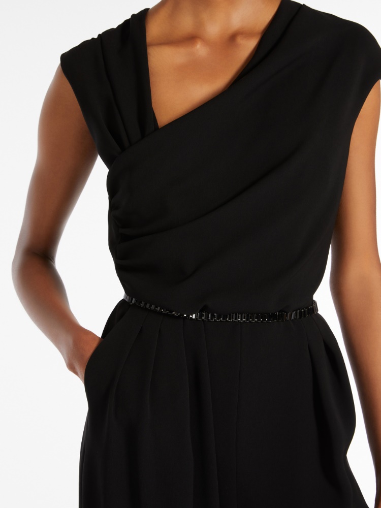ワンピース MAX MARA STUDIO FILANTE SUIT DRAPED IN CADY Draped cady jumpsuit, black | 
