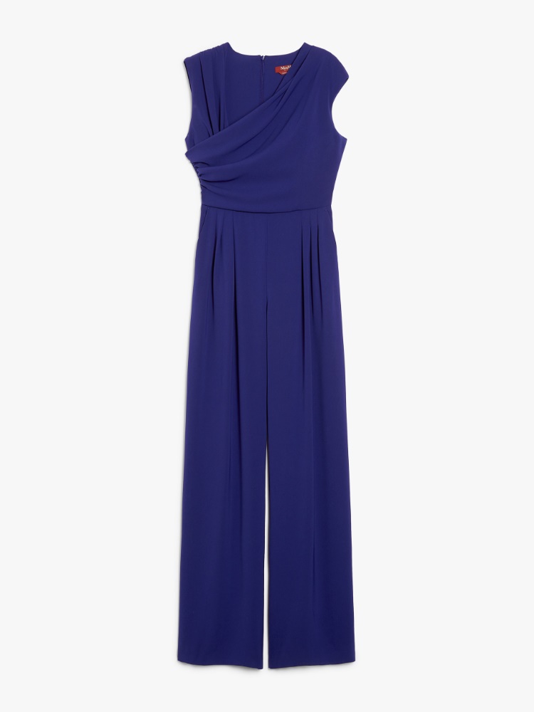 ワンピース MAX MARA STUDIO FILANTE SUIT DRAPED IN CADY Draped cady jumpsuit, blue purple |