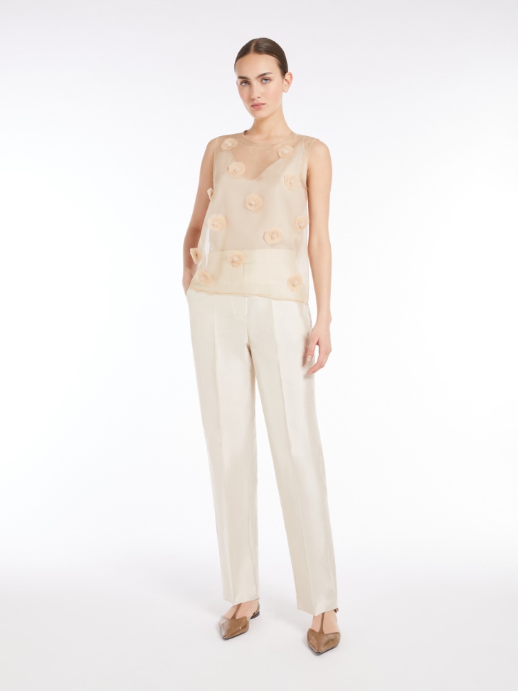 Organza duster coat, ivory | 