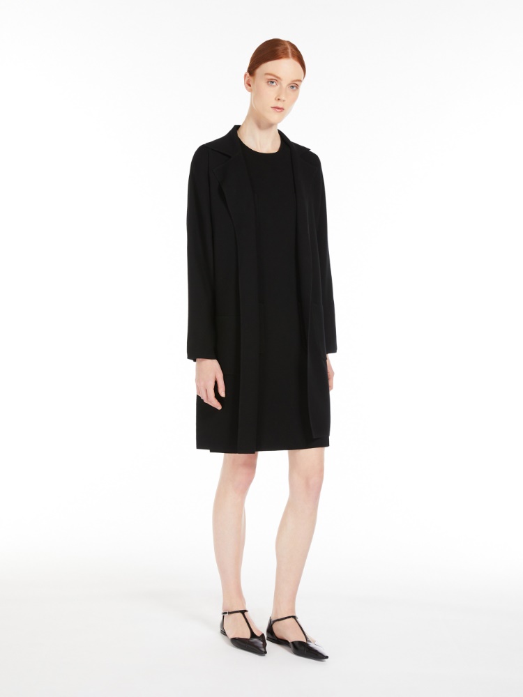 Stretch viscose coat - BLACK - Max Mara - 2
